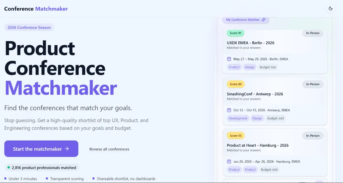 Product Conference Matchmaker screenshot 3