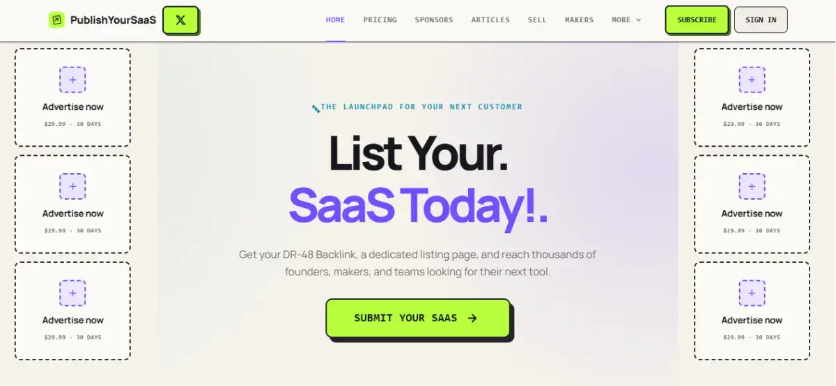 PublishYourSaaS screenshot 1