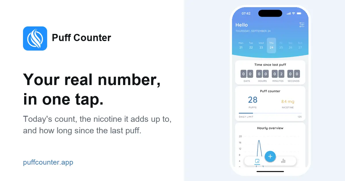 Puff Counter - quit vaping screenshot 1