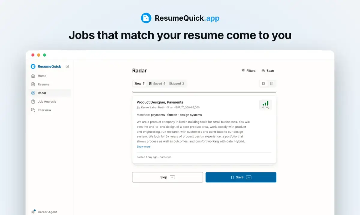 ResumeQuick screenshot 1