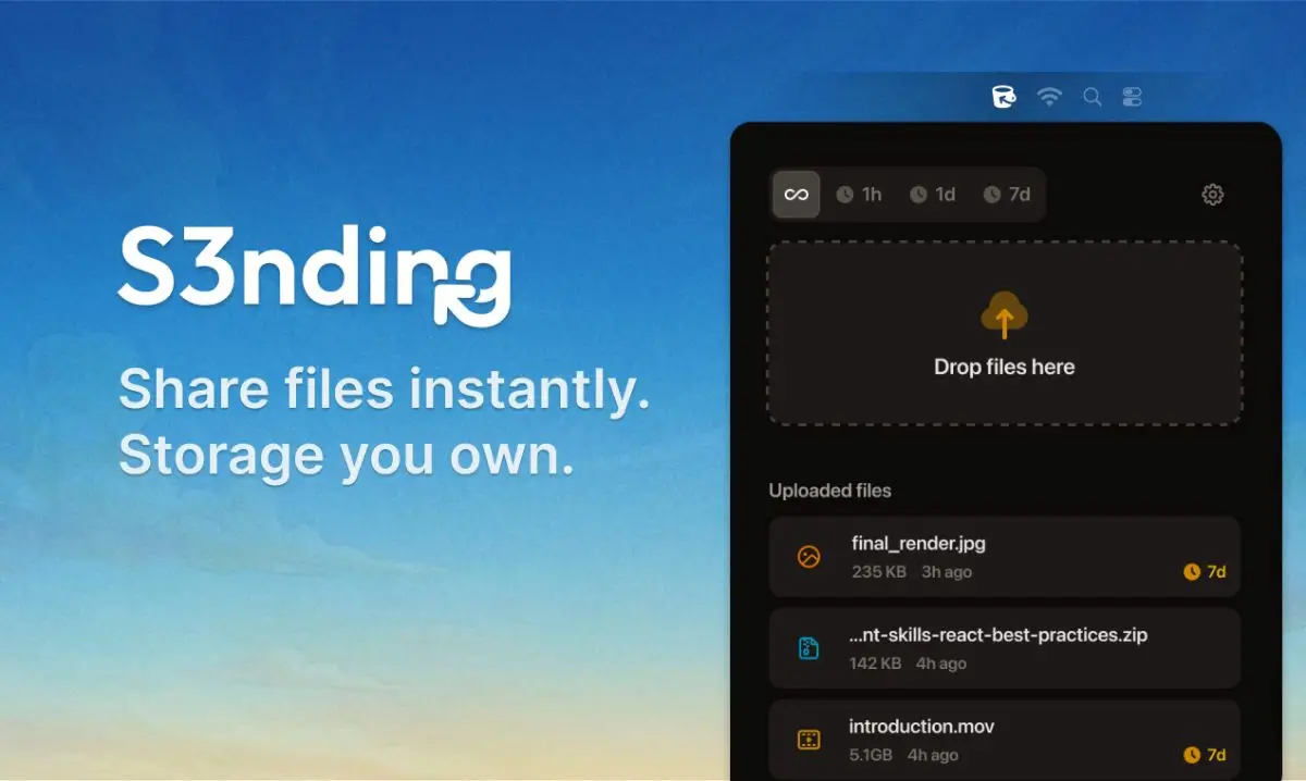 S3nding screenshot 1