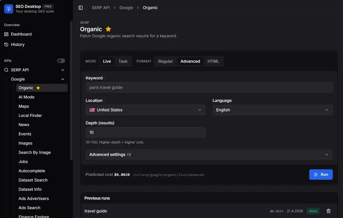 SEODesktop screenshot 2