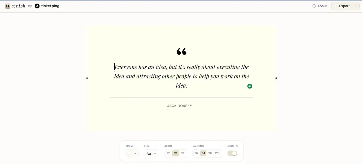 serif.sh screenshot 2