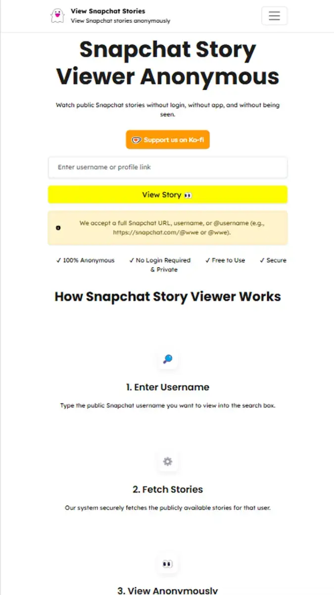 Snapchat Story Viewer and Downloader screenshot 3