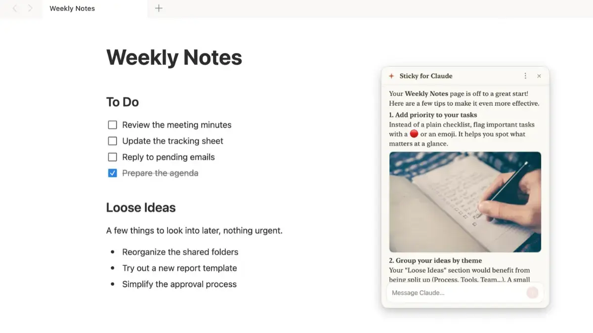 Sticky for Claude screenshot 2