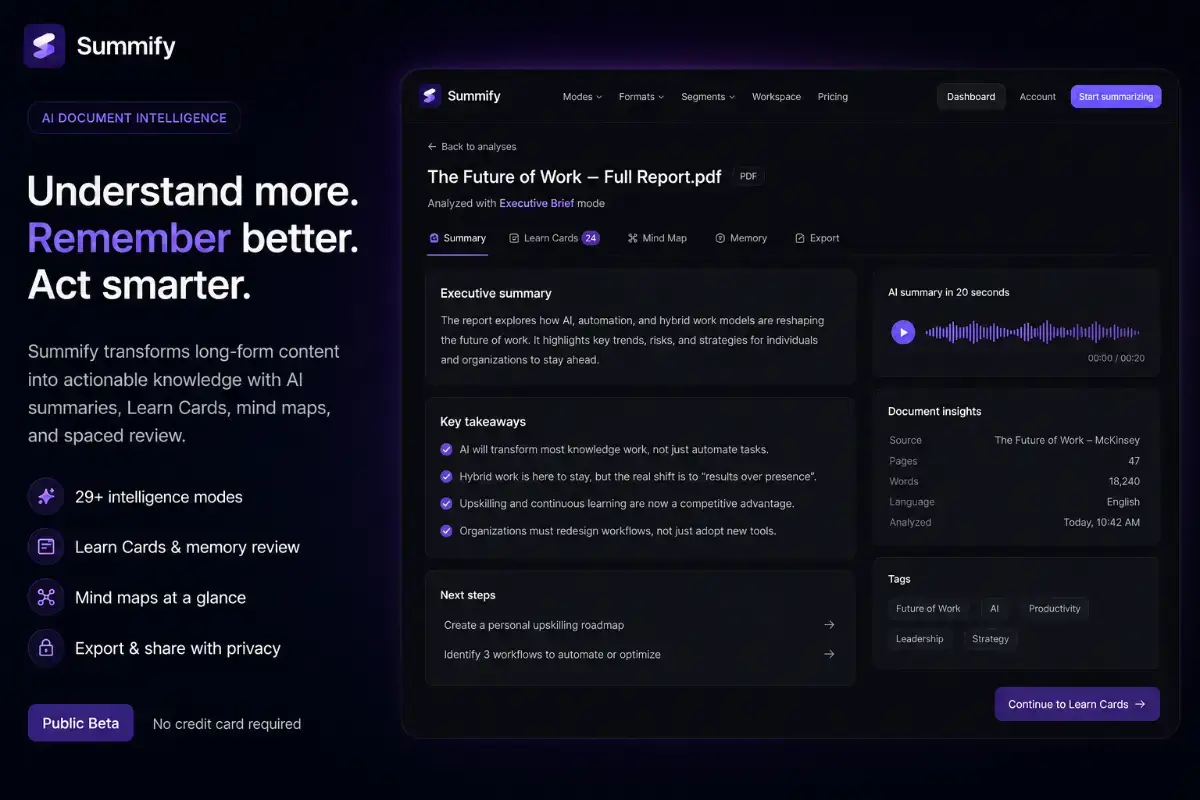 Summify.app screenshot 1