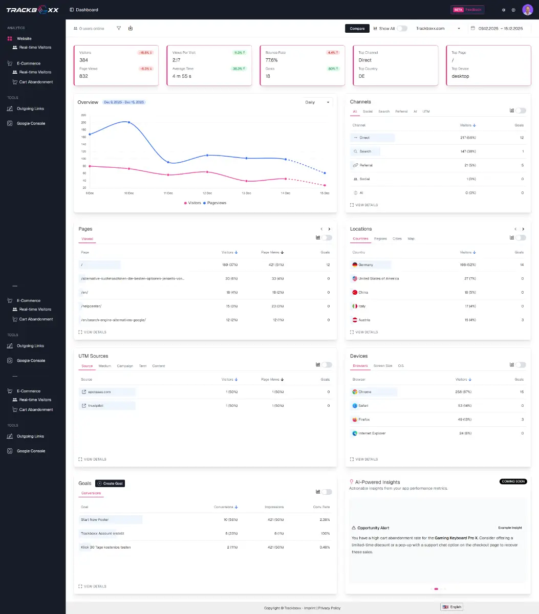 Trackboxx screenshot 1