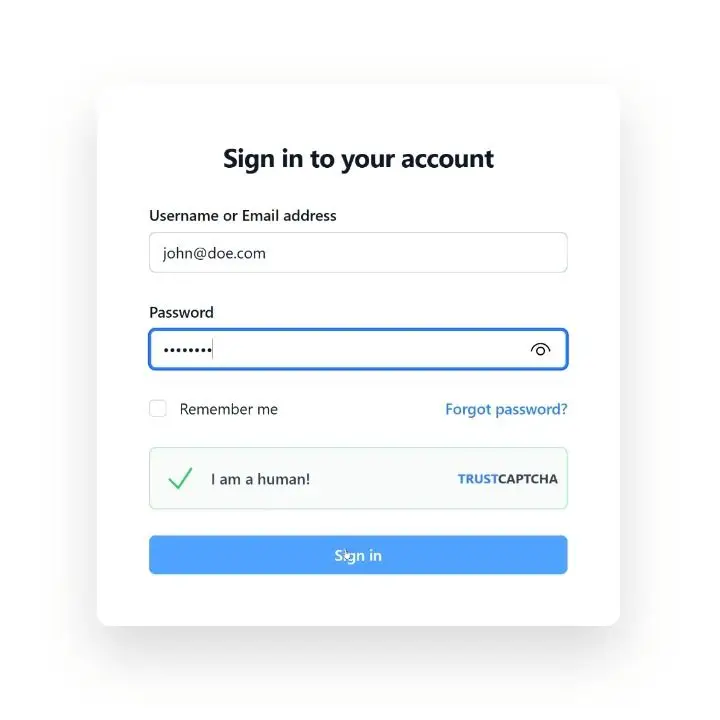 TrustCaptcha screenshot 1