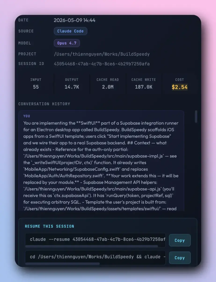 AI Usages Dashboard screenshot 3