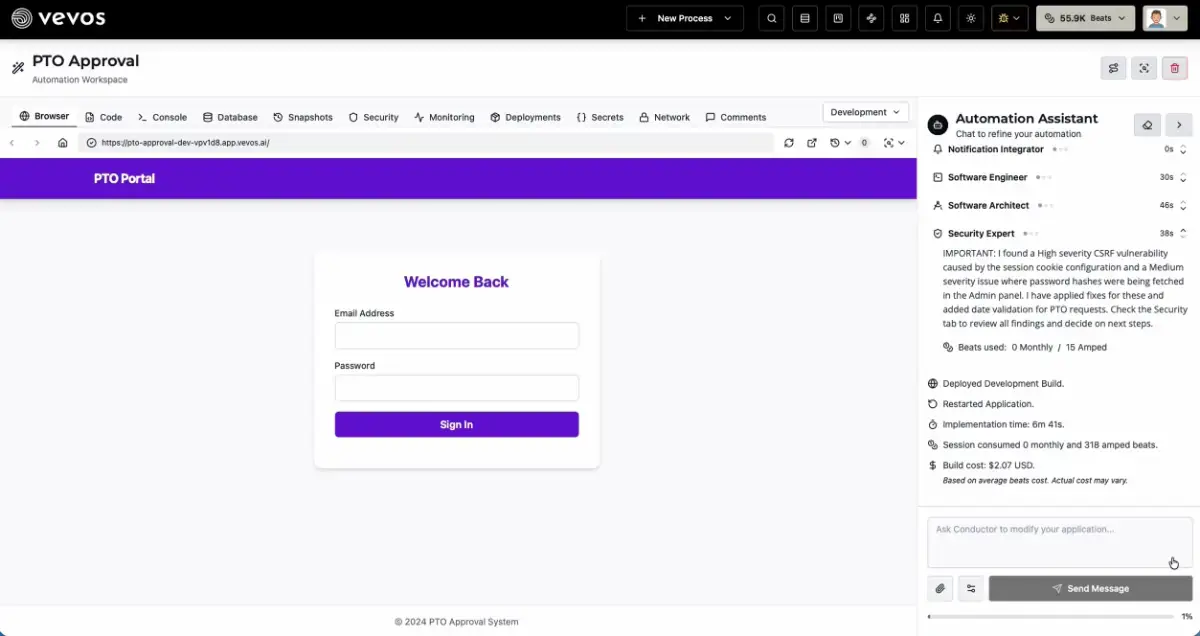 Vevos AI screenshot 2