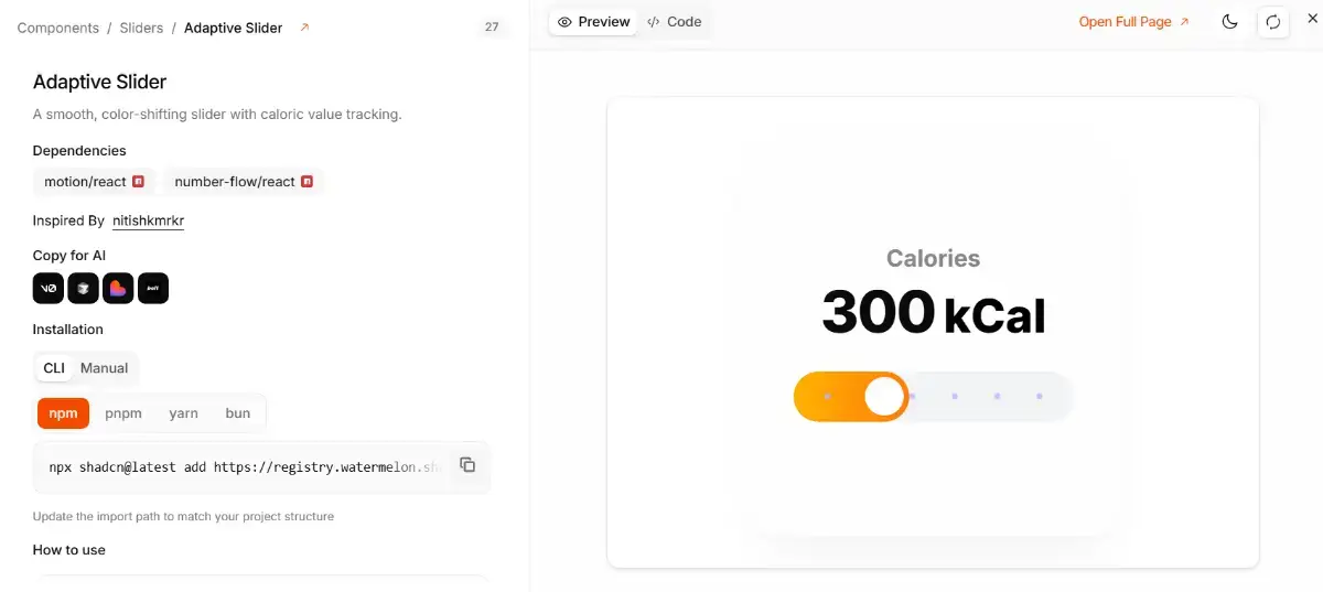 Watermelon UI screenshot 2