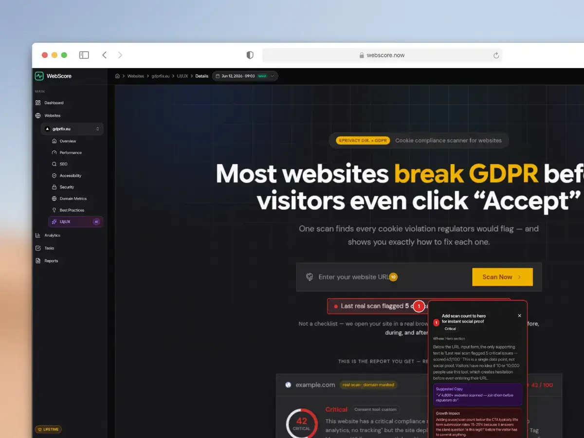 WebScore.now screenshot 3