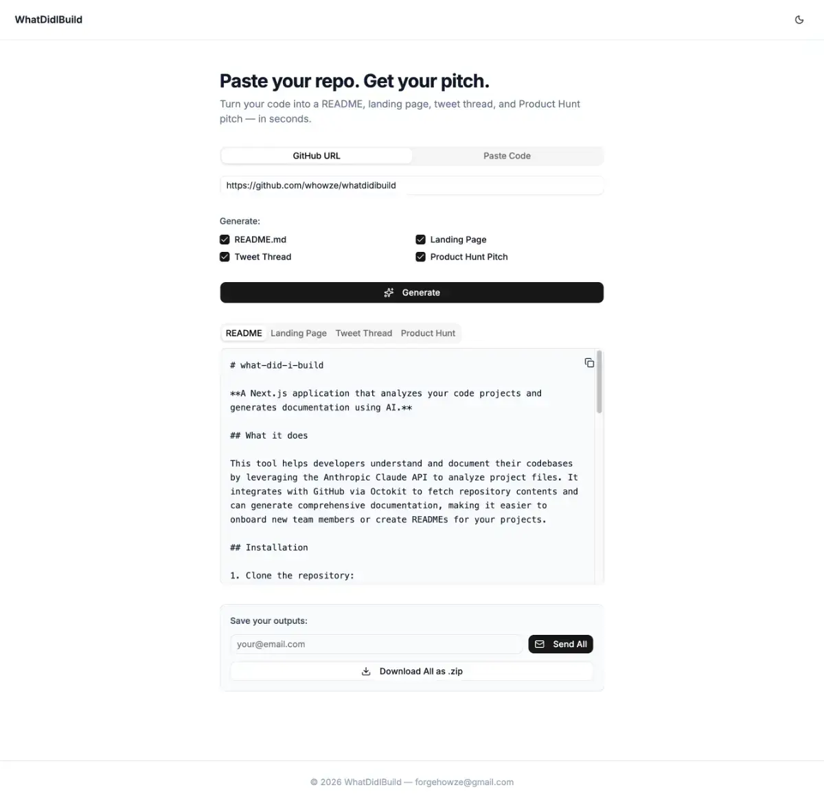 WhatDidIBuild screenshot 3