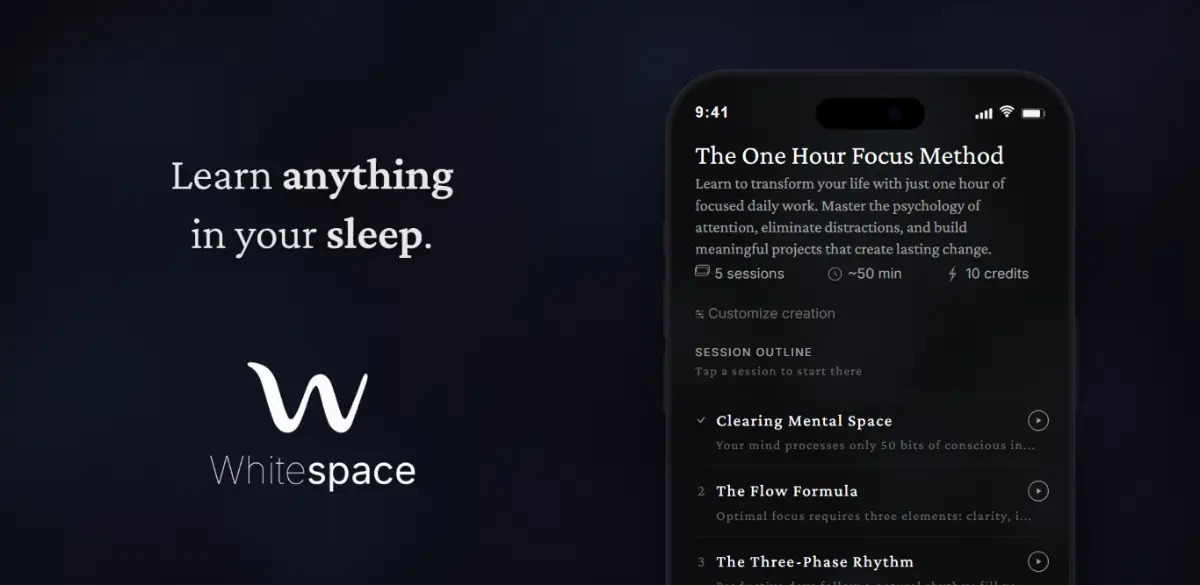 Whitespace: Sleep Learn Focus image number 31