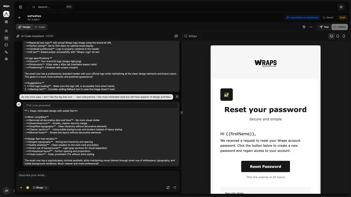 Wraps screenshot 3
