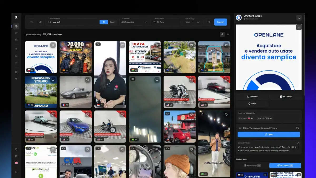 XSPY Facebook Ads Spy Platform image number 01