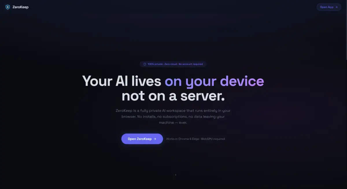 Zero Keep screenshot 1