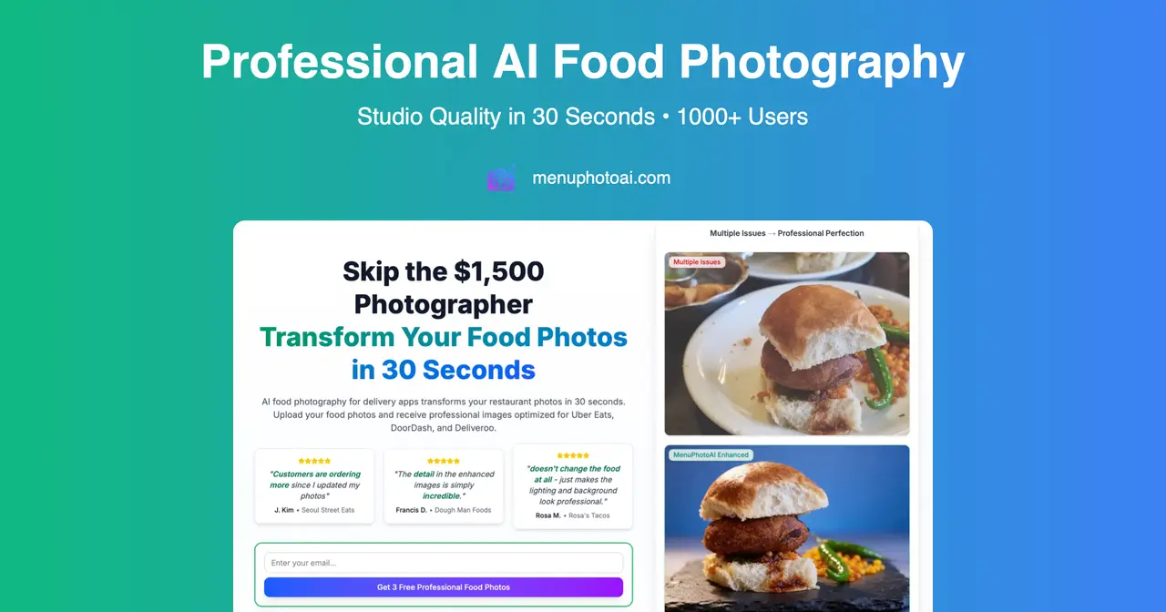 MenuPhotoAI product image
