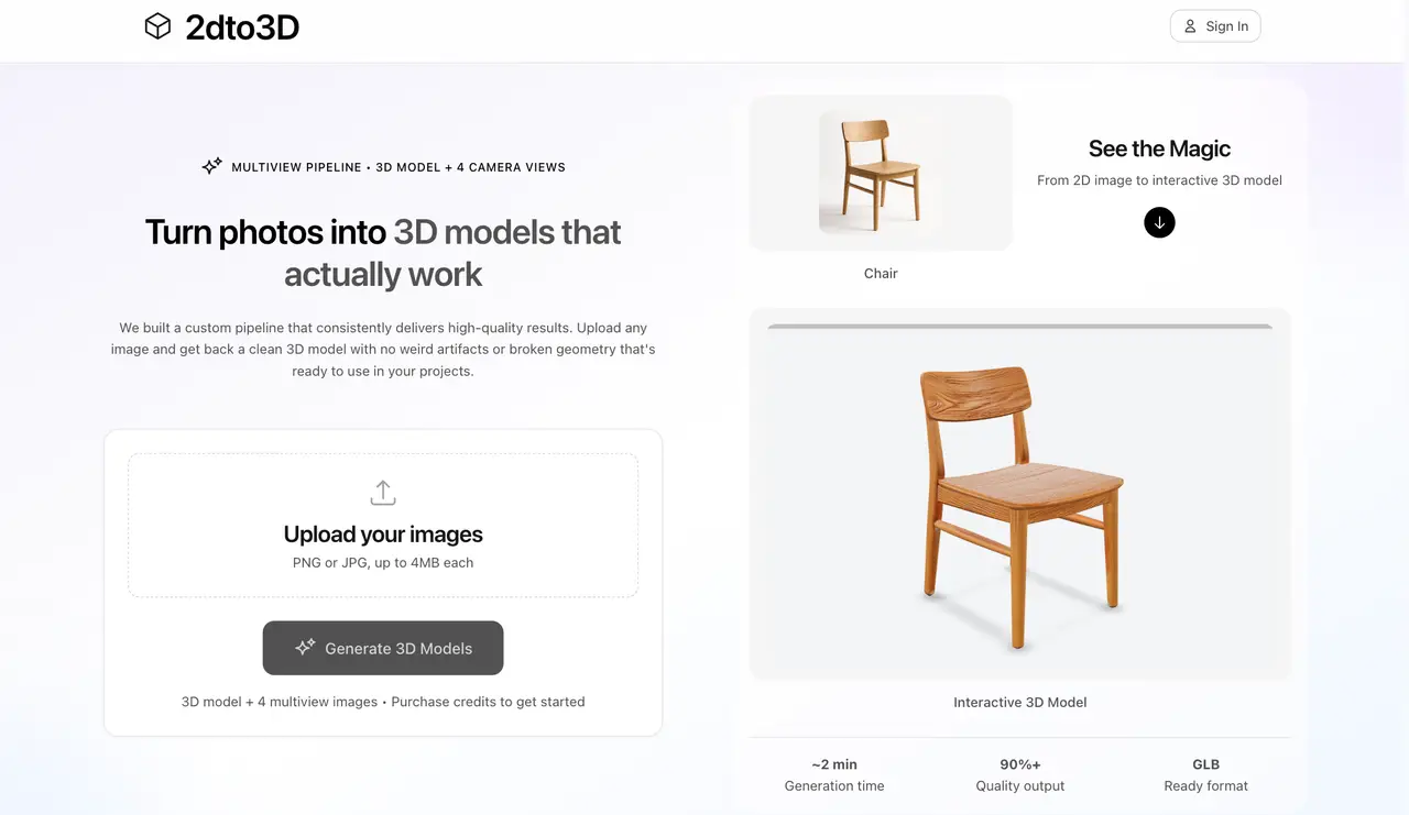 2dto3d app product image