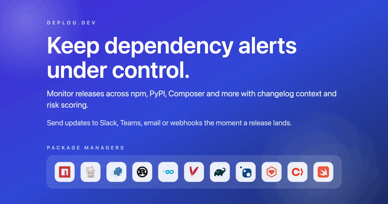 DepLog screenshot 1