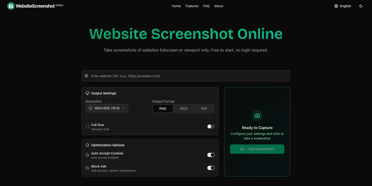 Website Screenshot Online screenshot 1