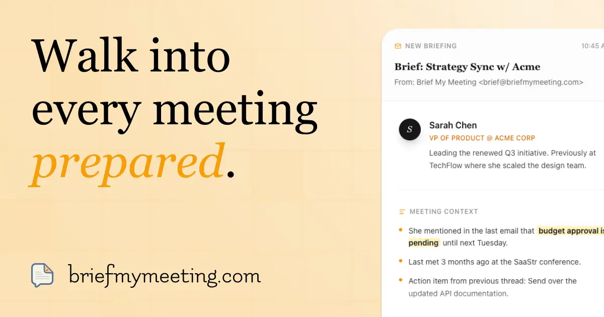 Brief My Meeting screenshot 1