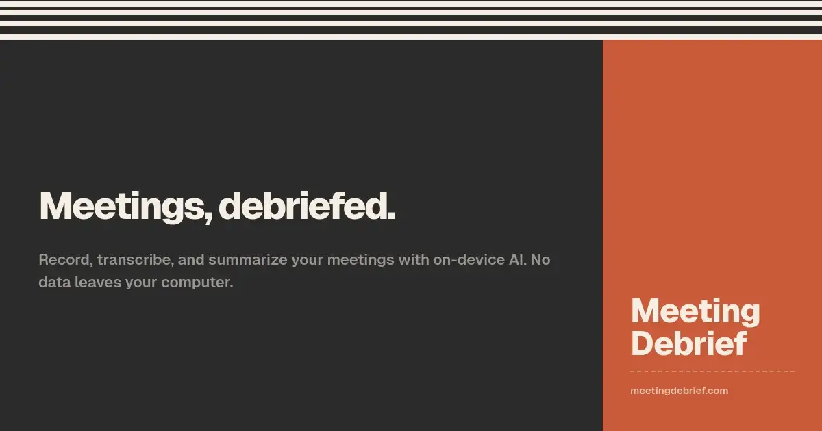 MeetingDebrief screenshot 1