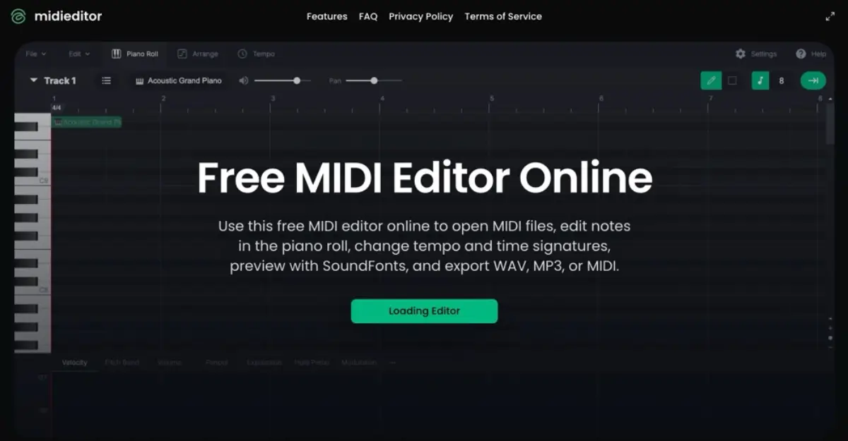 midi editor product image