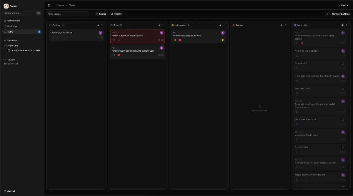 Convex Starter Kit screenshot 1