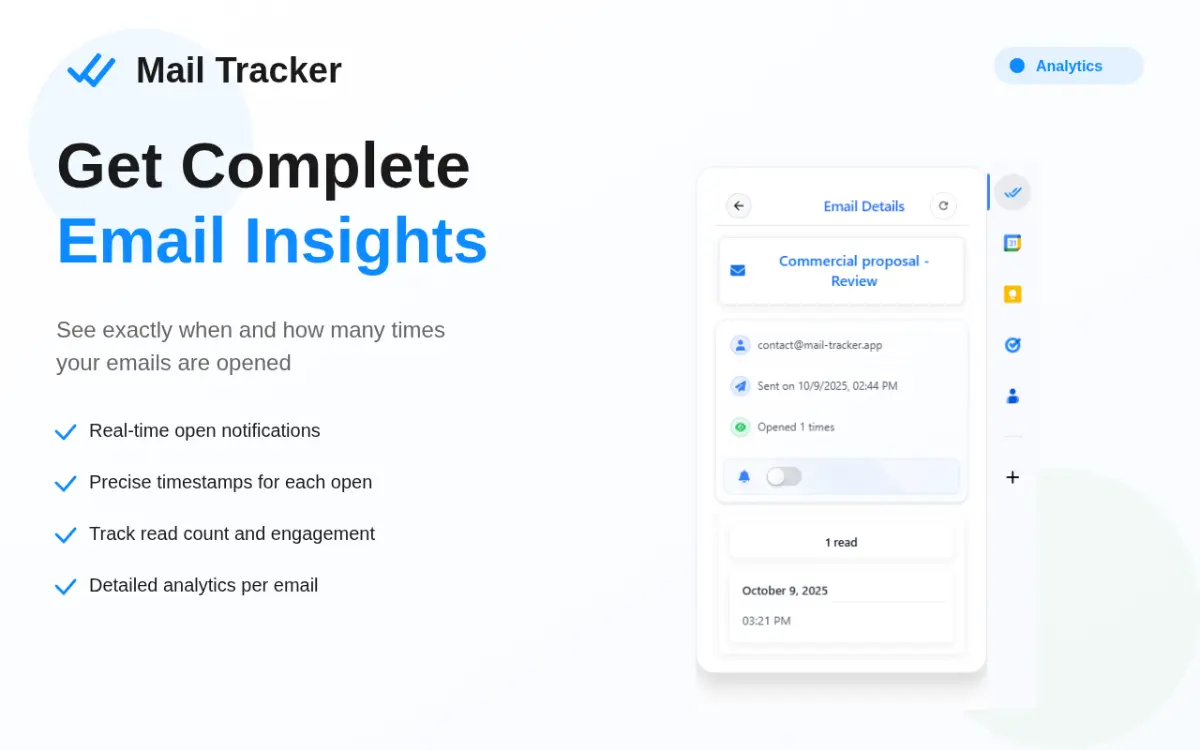 Mail-tracker screenshot 1
