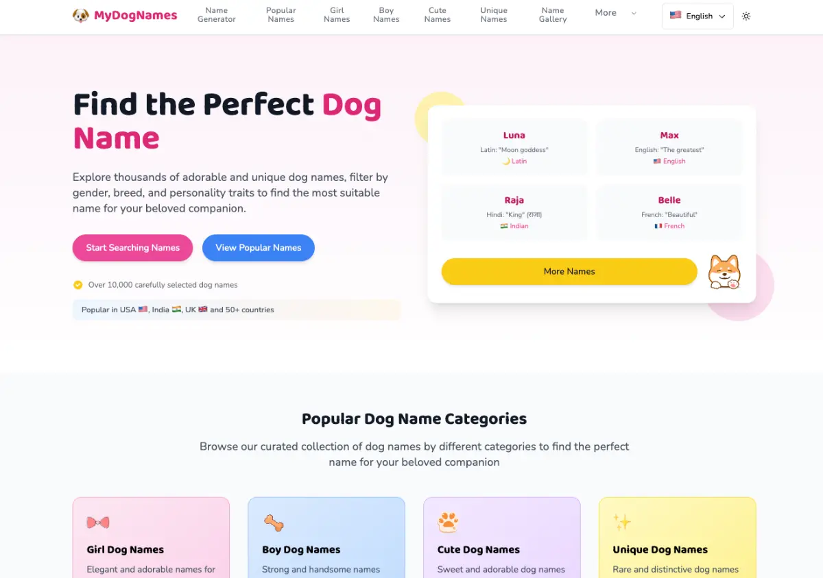 MyDogNames screenshot 1