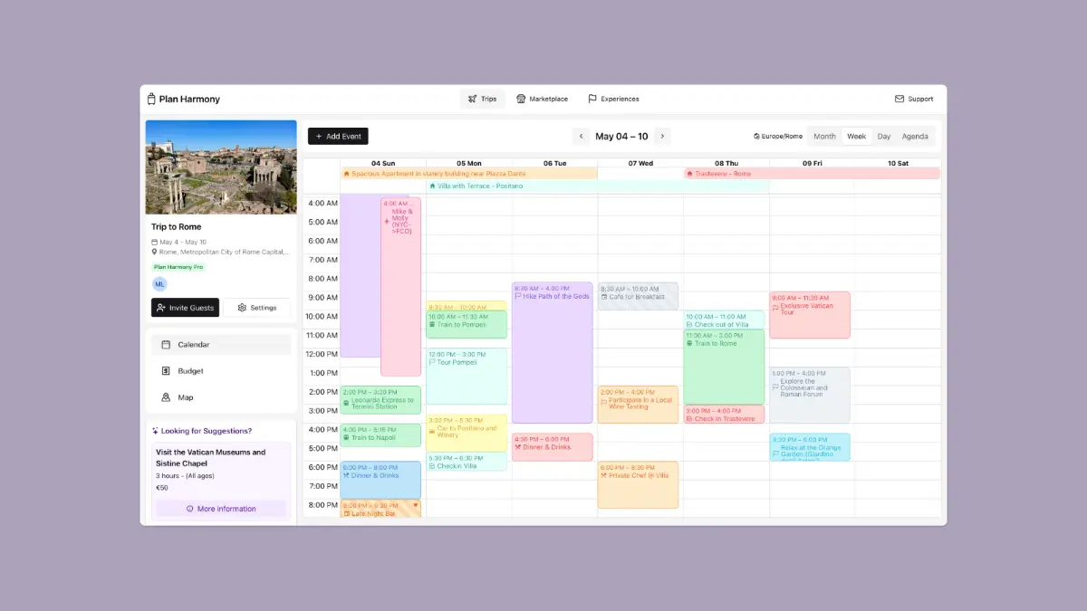 Plan Harmony screenshot 1
