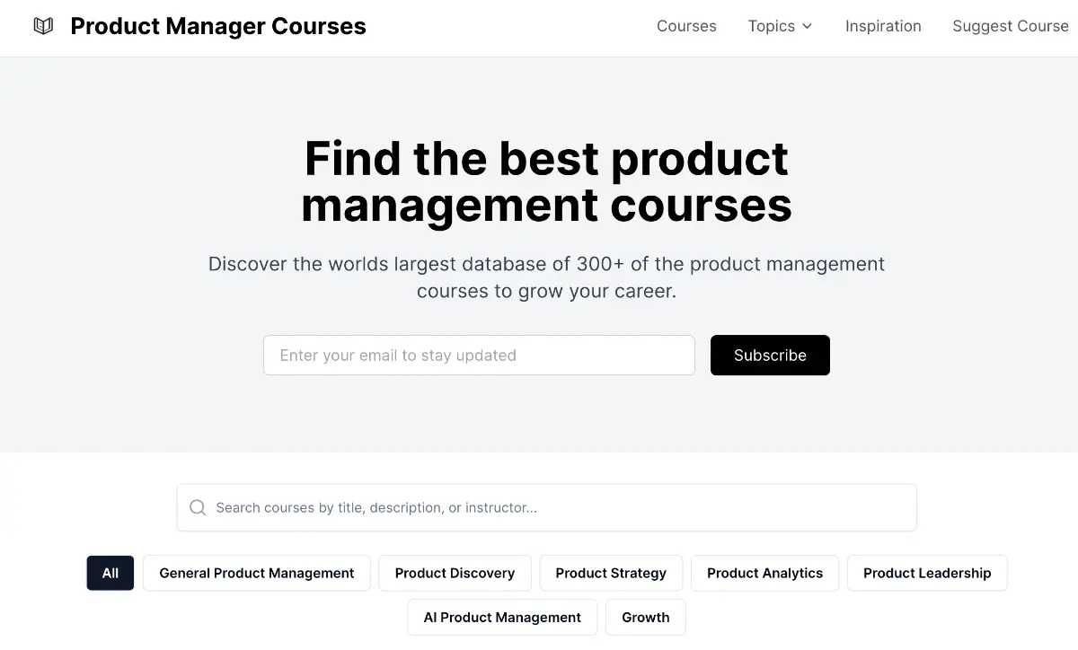 Product Manager Courses screenshot 1