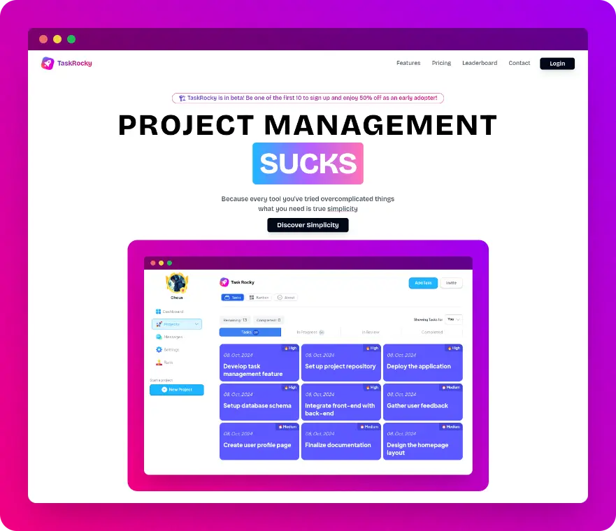 TaskRocky screenshot 1