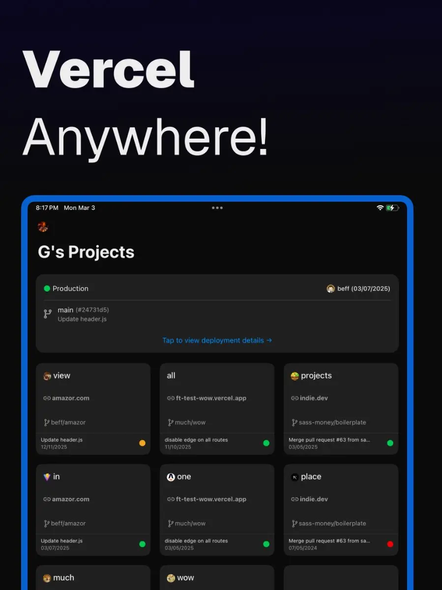 Vercel Mobile screenshot 1