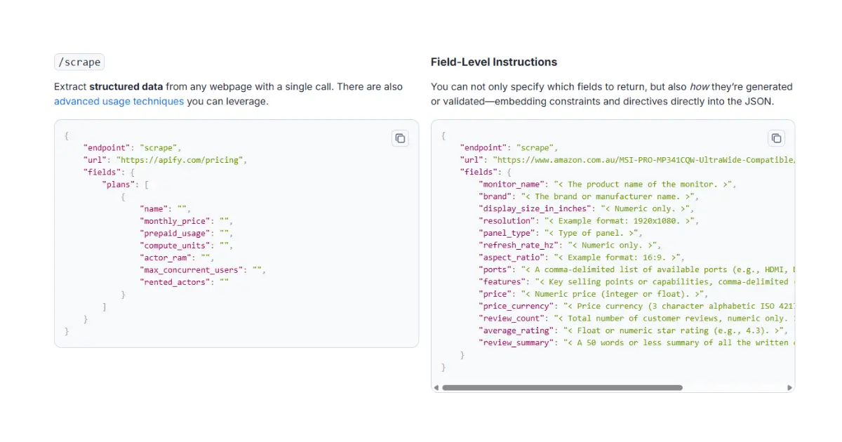 Web Scraping API screenshot 1