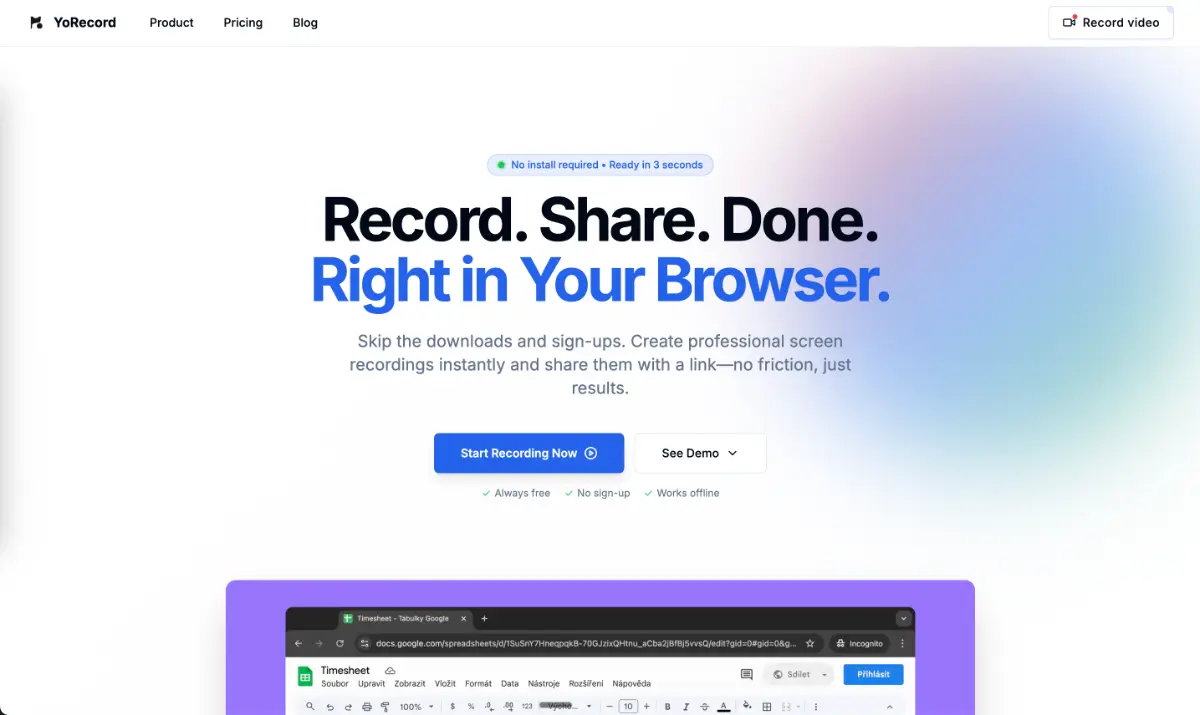 YoRecord screenshot 1
