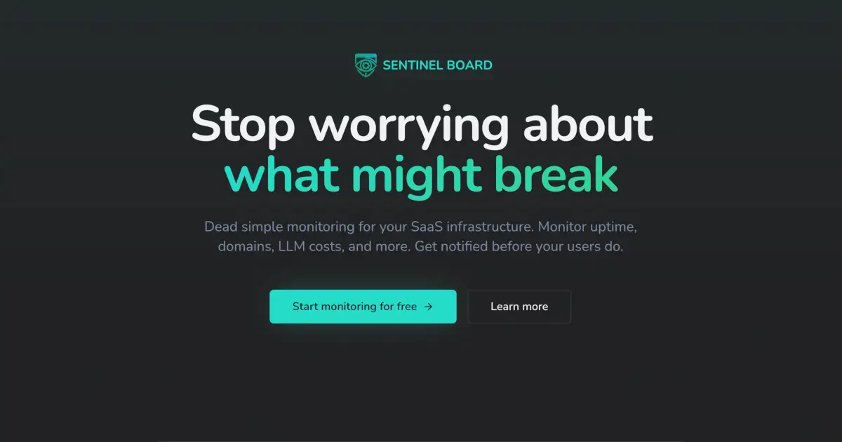 Sentinelboard screenshot 1