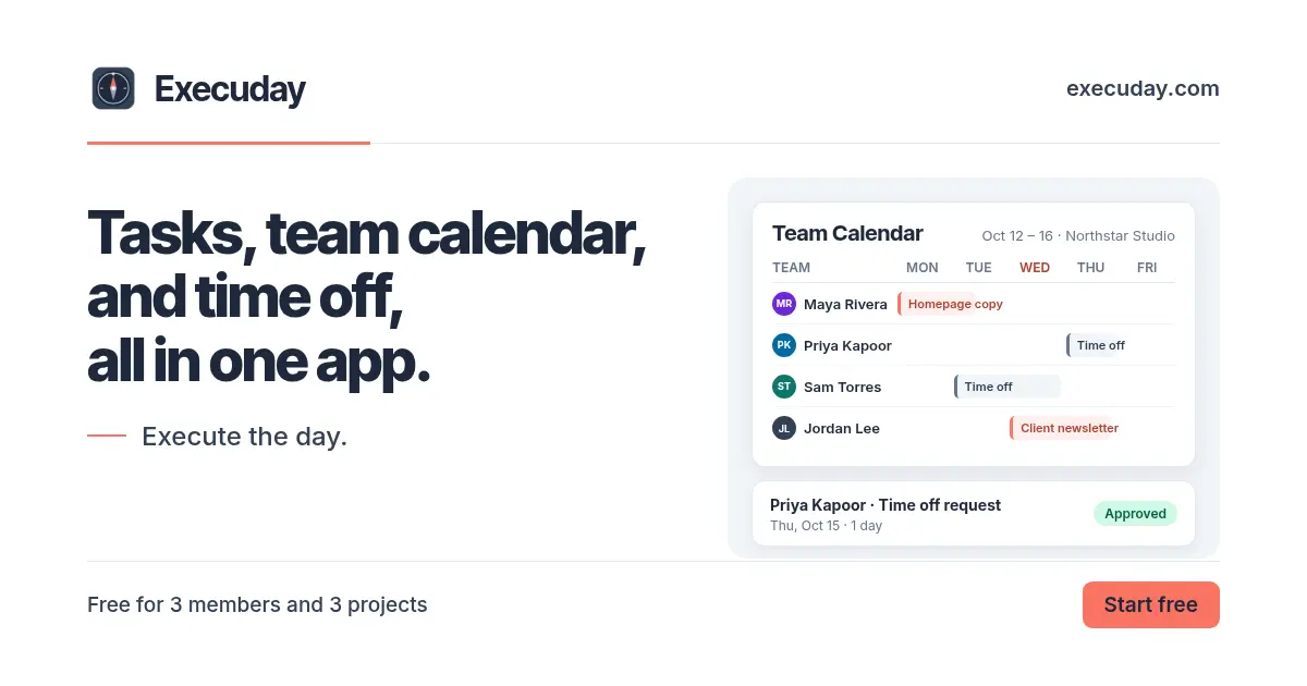 Execuday screenshot 1