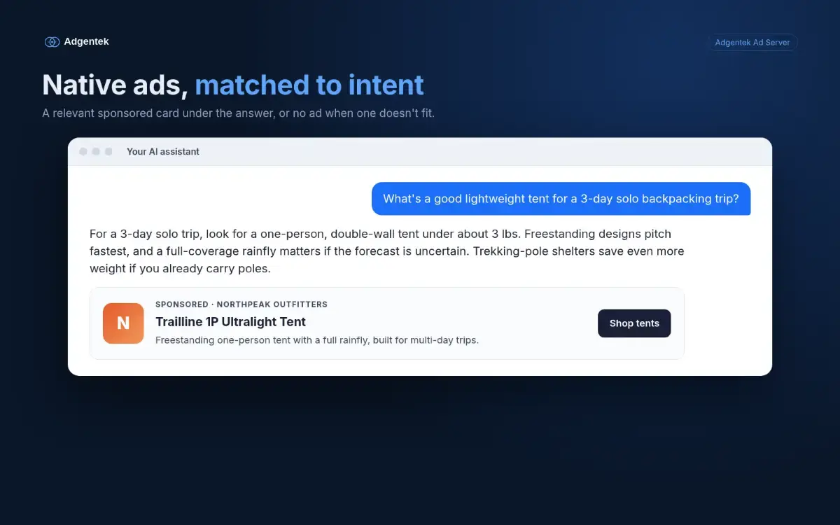 Adgentek Ad Server screenshot 1