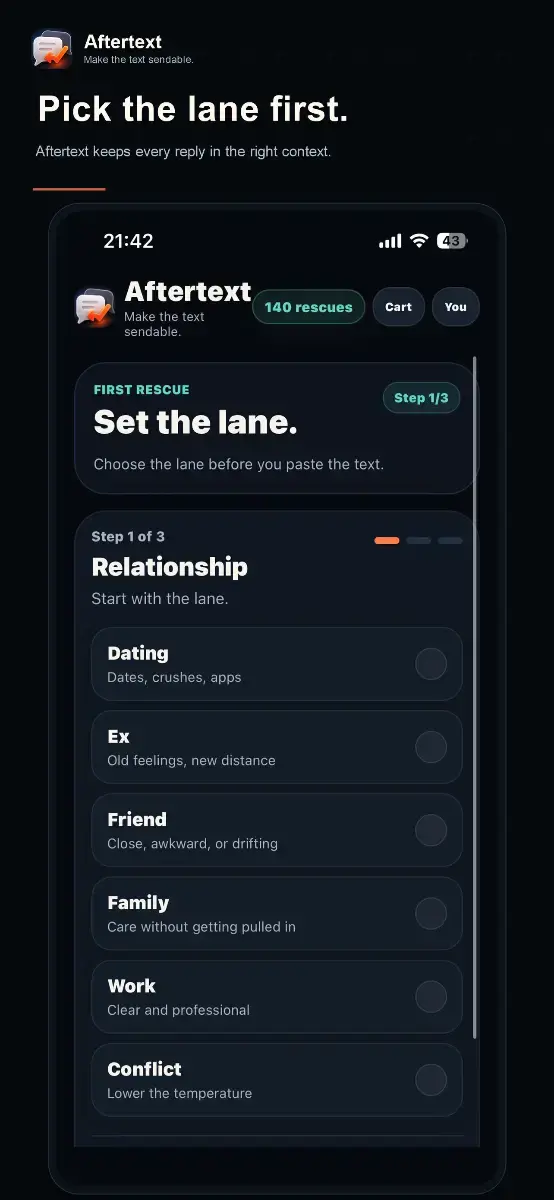 Aftertext screenshot 1