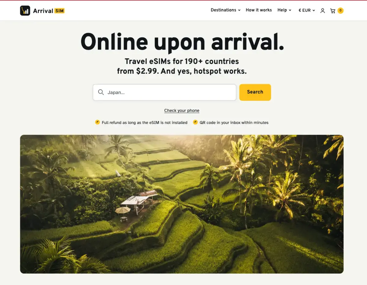 ArrivalSIM screenshot 1