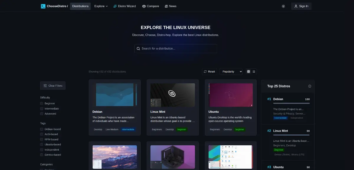 ChooseDistro screenshot 1