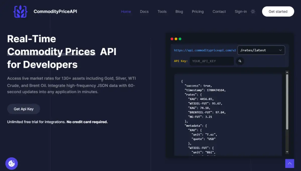 CommodityPriceAPI screenshot 1