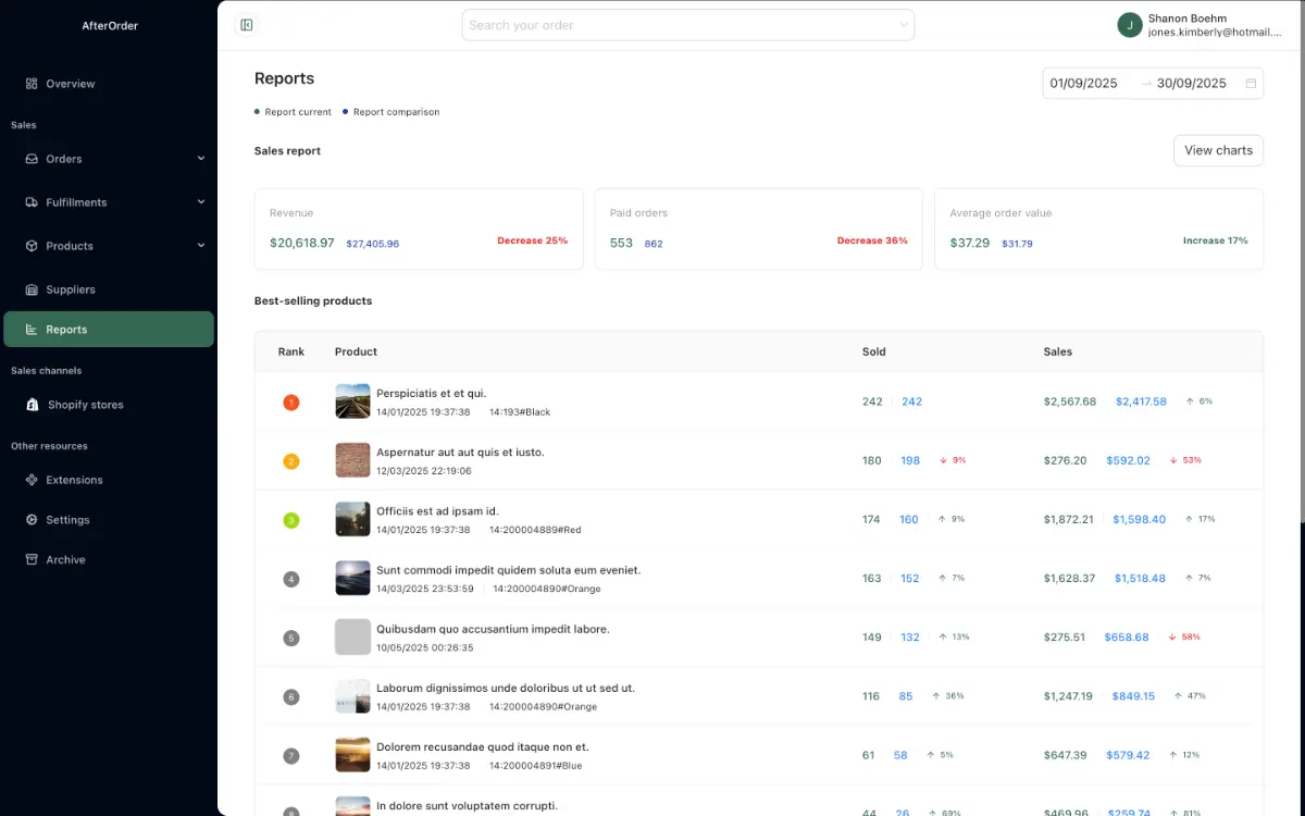 MyOrder screenshot 1