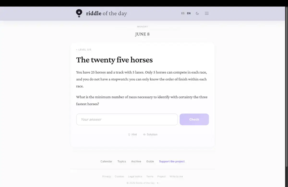 Riddle of the day screenshot 1