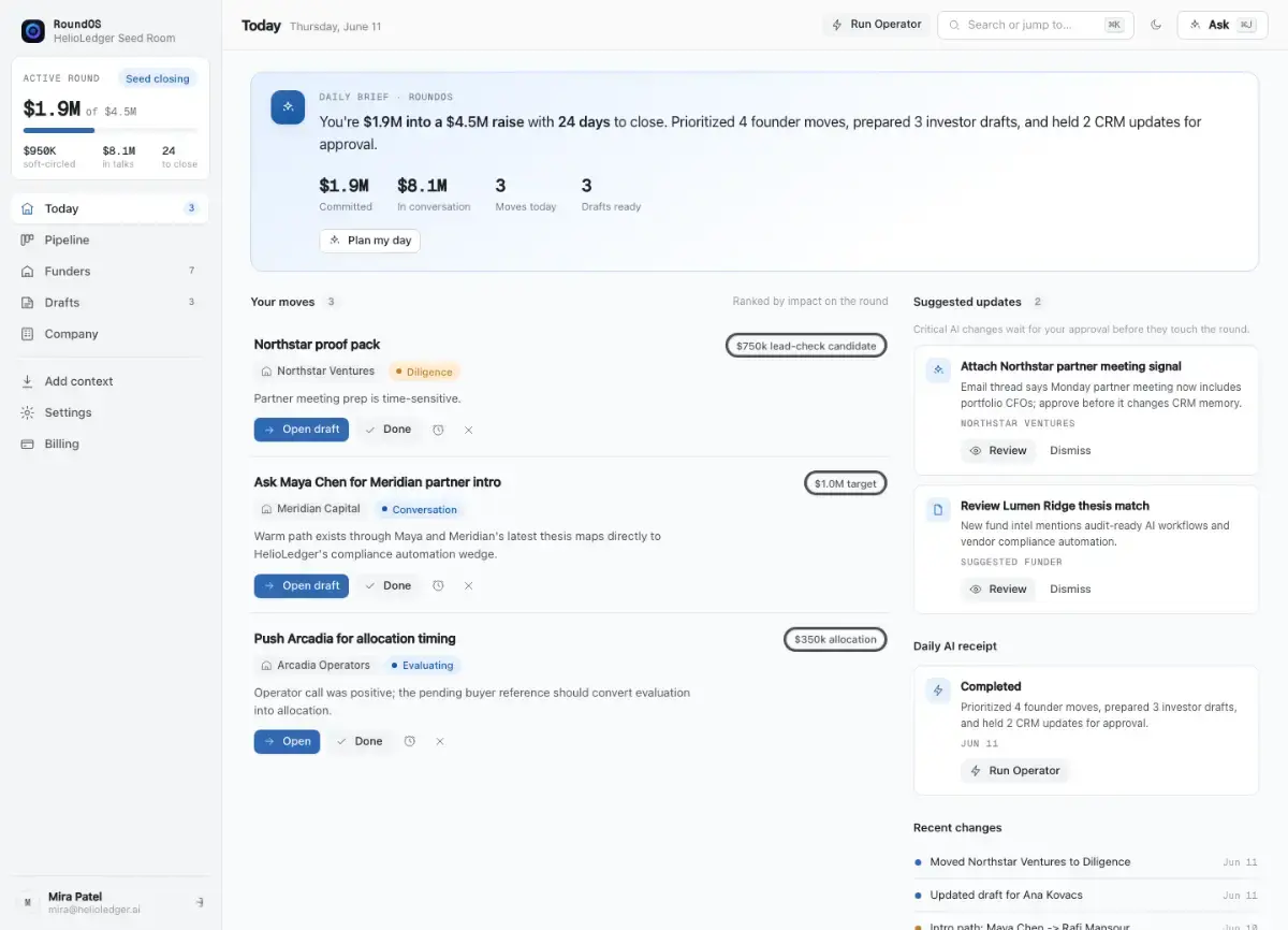 RoundOS screenshot 1
