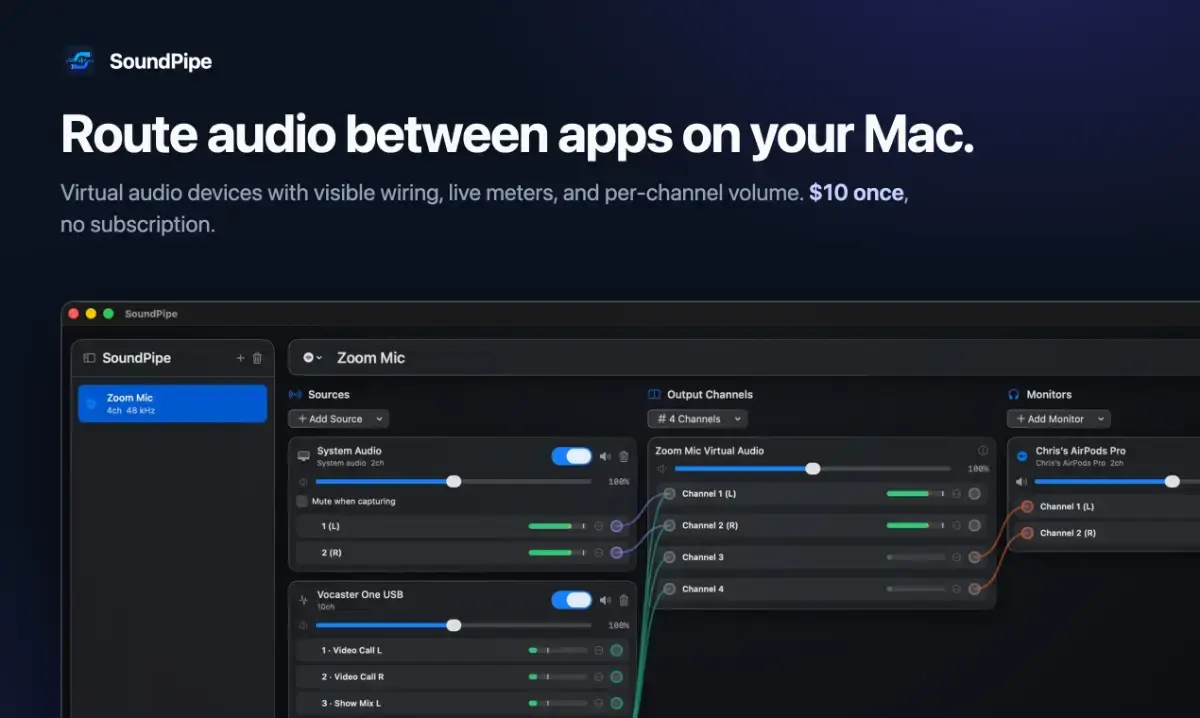 SoundPipe screenshot 1