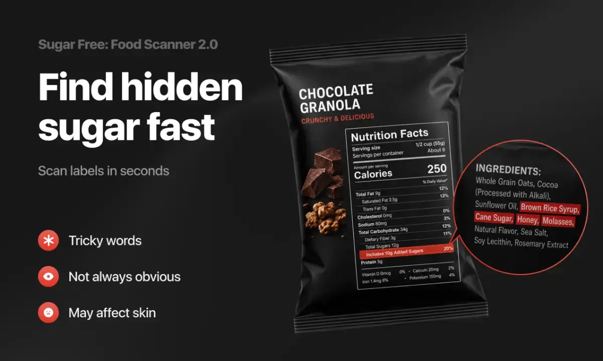 Sugar Free: Food Scanner 2.0 screenshot 1