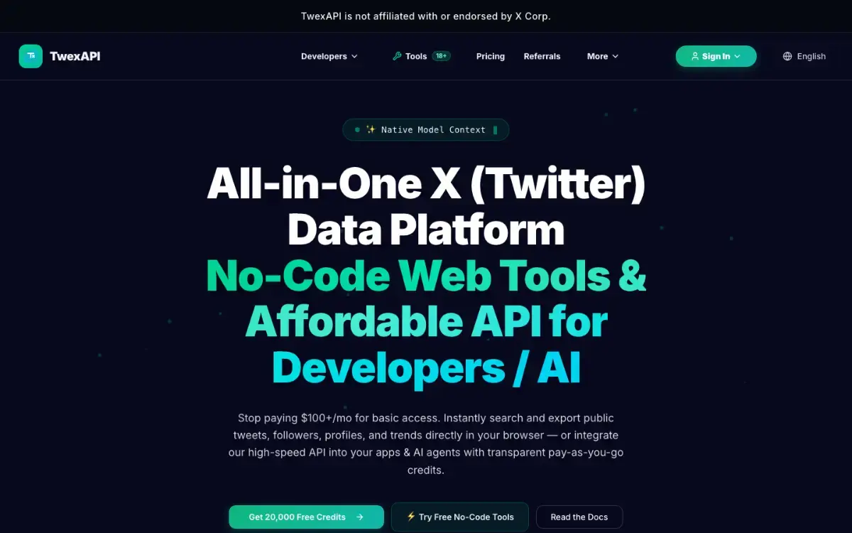 TwexAPI screenshot 1